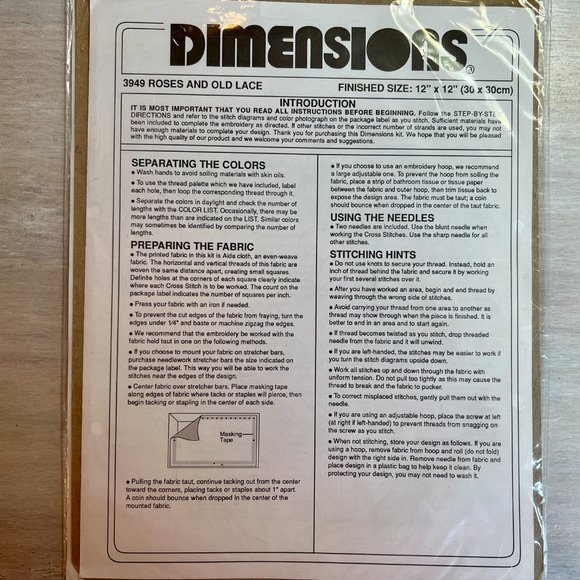 LAST CHANCE!  Beautiful Roses and Old Lace Cross Stitch - Picture 6 of 7